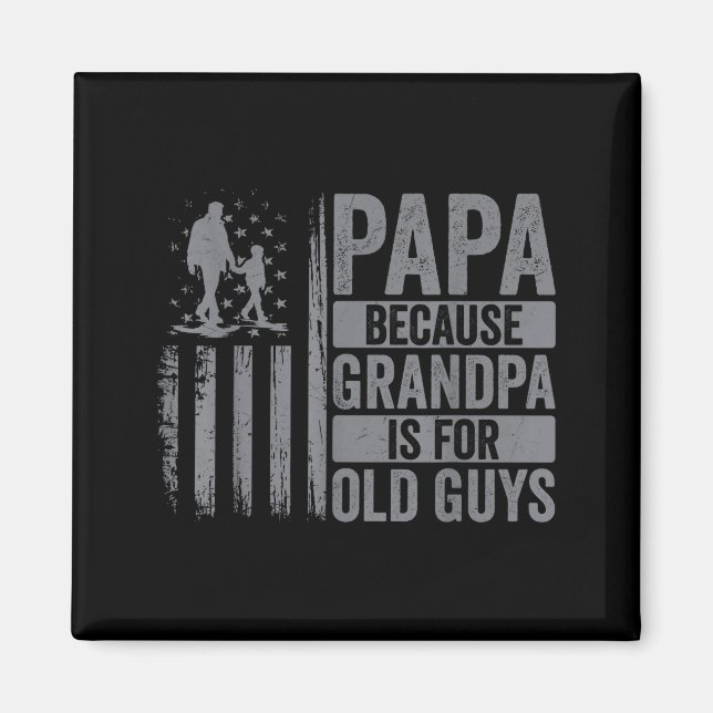 Papa Art For Grandpa Men From Grandkids Granddaugh Magnet (Front)