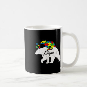 Papa Bear Autism Awareness Cute Puzzle Piece Dad F Coffee Mug