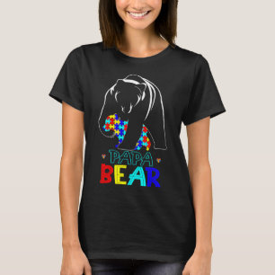 Papa Bear Autism Awareness For Autism Dad Love Sup T-Shirt