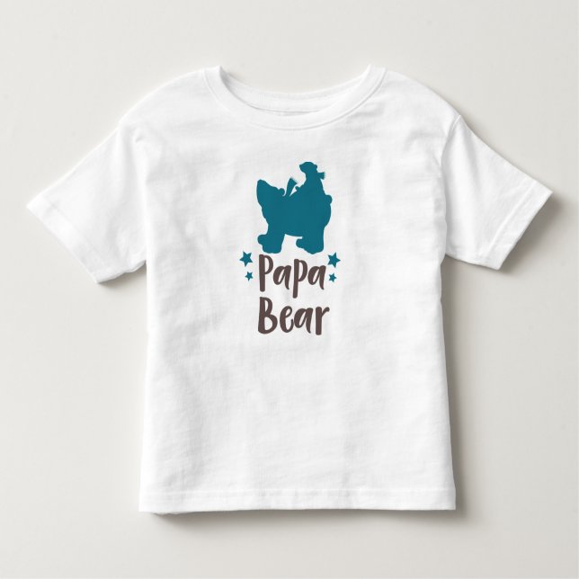 Papa Bear, Bear Cub, Cute Bear, Little Bear, Stars Toddler T-Shirt (Front)