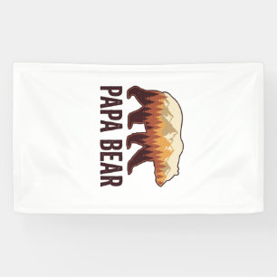 Papa Bear Bear Silhouette Vintage Forest T-Shirt_1 Banner