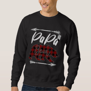 PAPA BEAR Buffalo Plaid Flannel Father's Day Gift Sweatshirt