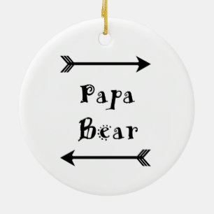 Papa Bear Ceramic Tree Decoration