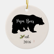 papa bear christmas ornament, dad ornament