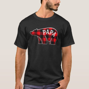 Papa Bear Christmas Plaid Family Matching Pajama D T-Shirt