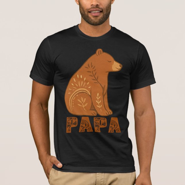 Papa Bear Classic Boho T-Shirt (Front)