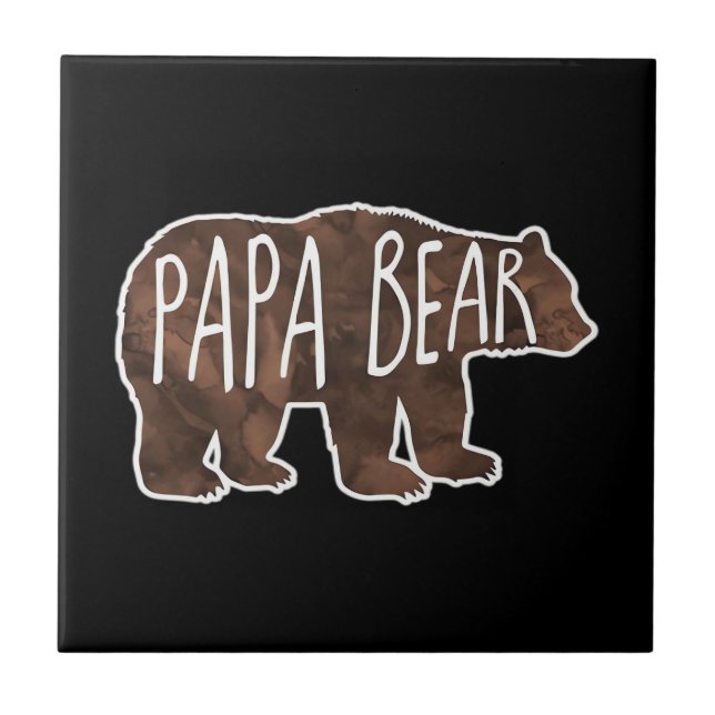 Papa Bear Classic Ceramic Tile (Front)