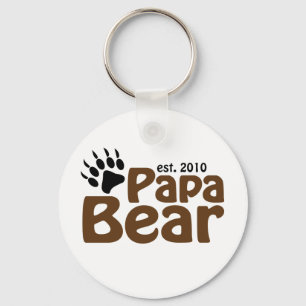 papa bear claw est 2010 key ring