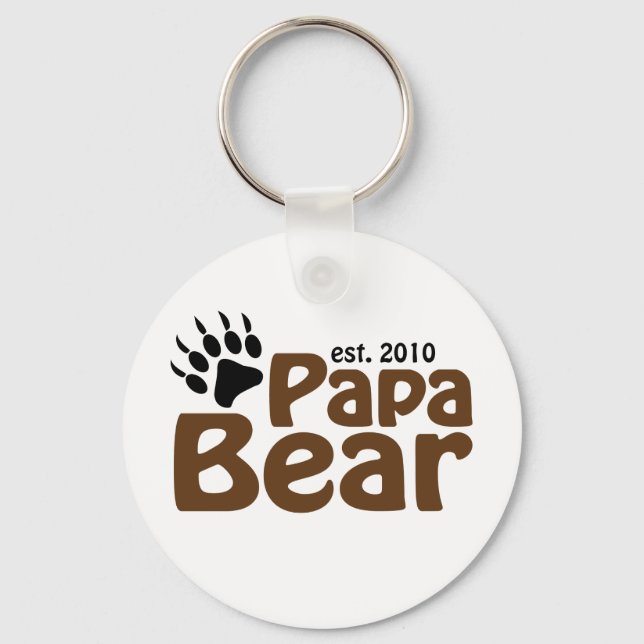 papa bear claw est 2010 key ring (Front)