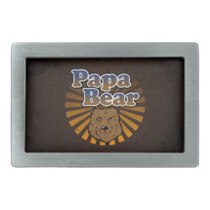 Papa Bear, Cool Fathers Day Vintage Look Belt Buckle
