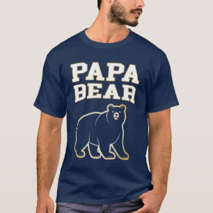 Papa Bear Cool Funny Father Matching Family Dads M T-Shirt
