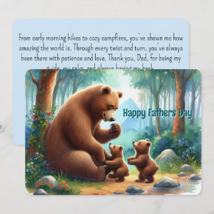Papa Bear & Cubs Happy Father’s Day Card