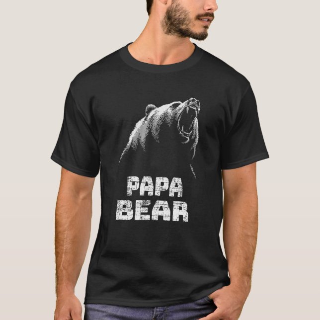 Papa Bear Dad Daddy  Idea T-Shirt (Front)