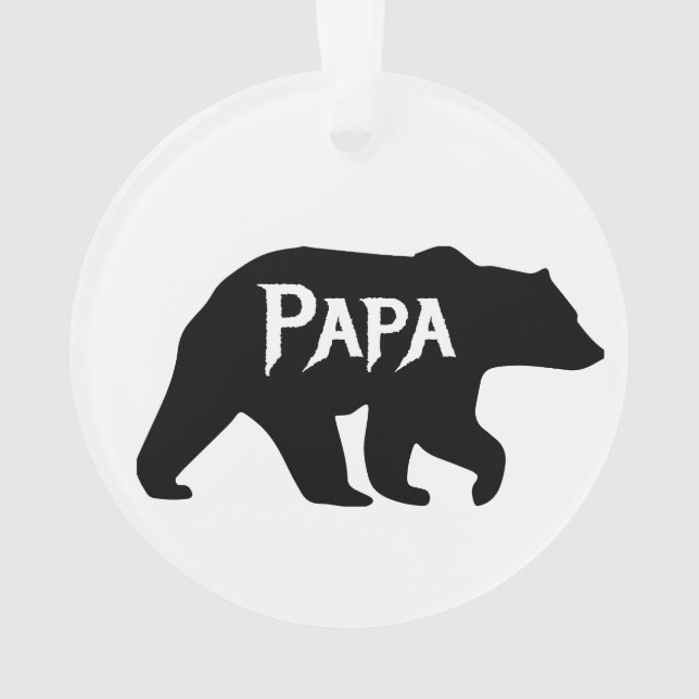 PAPA Bear, Daddy, Dad, Father’s Day Ornament (Back)