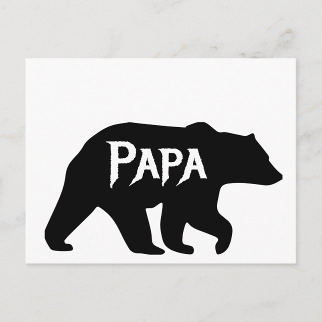 PAPA Bear, Daddy, Dad, Father’s Day Postcard (Front)