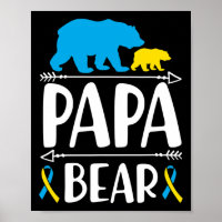Papa Bear Down Syndrome Awareness Proud Dad
