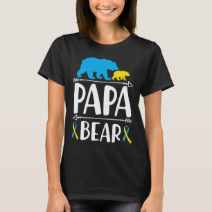 Papa Bear Down Syndrome Awareness Proud Dad T-Shirt