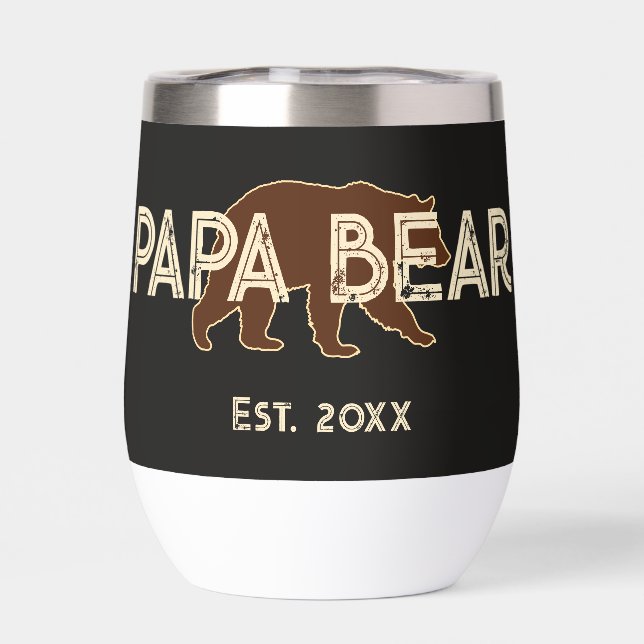 Papa Bear Father Year Established Photo Black (Back)