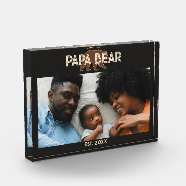 Papa Bear Father Year Established Photo Black Block (Left)