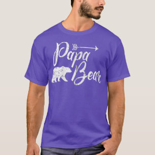 Papa Bear Father's Day Zip  T-Shirt
