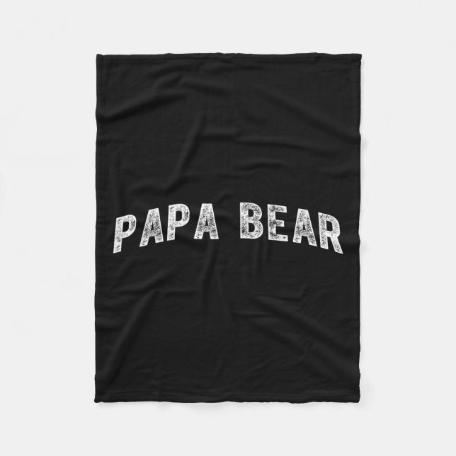 Papa Bear  Fleece Blanket (Front)