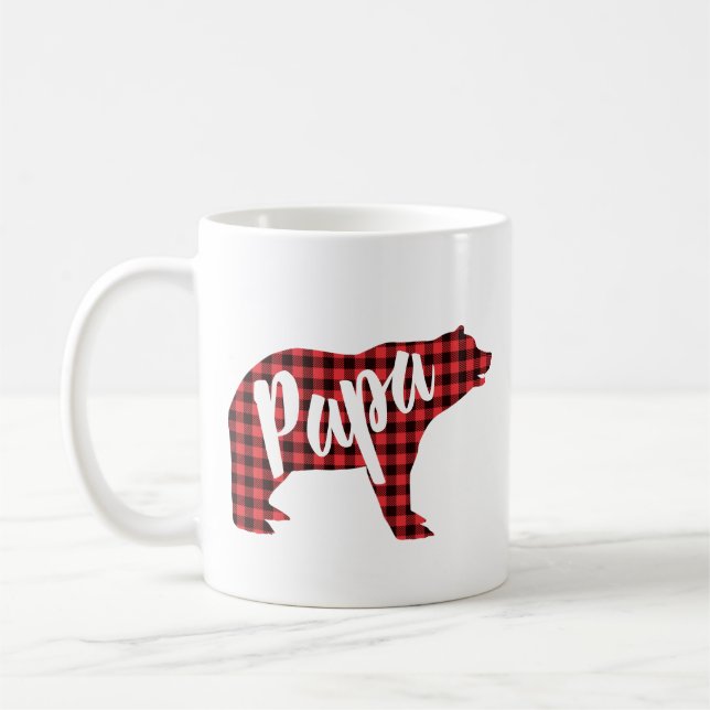 Papa Bear Funny Fathers Day Gifts  Coffee Mug (Left)