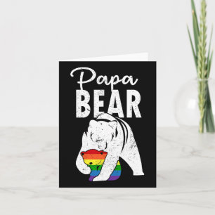 Papa Bear Gay Pride Rainbow Flag Lgbt Dad Camping  Card