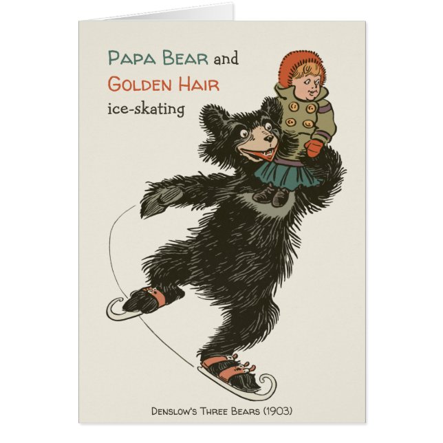 Papa Bear & Golden Hair CC0470 Fairytale Card (Front)