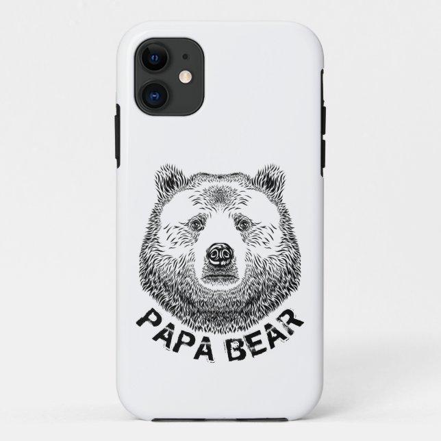 Papa Bear, Hand Drawn Illustration Case-Mate iPhone Case (Back)