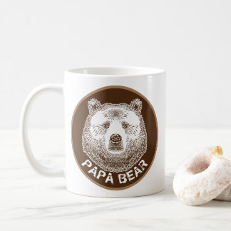 Papa Bear, Hand Drawn Illustration Coffee Mug