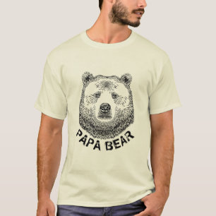 Papa Bear, Hand Drawn Illustration T-Shirt