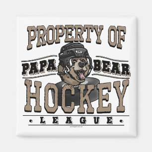 Papa Bear Hockey by Mudge Studios Magnet