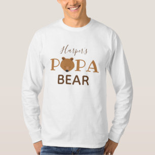 Papa Bear Kid Name Dad T-Shirt