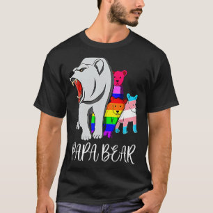 Papa Bear Lgbt Gay Trans Pride Support Lgbtq Parad T-Shirt