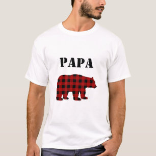 Papa Bear men's t-shirt Buffalo Plaid