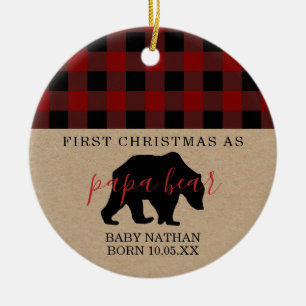 Papa Bear ornament first Christmas dad