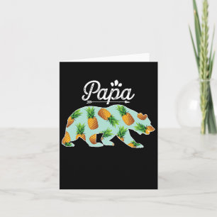 Papa Bear Pineapple Aloha Beaches Matching Couple  Card
