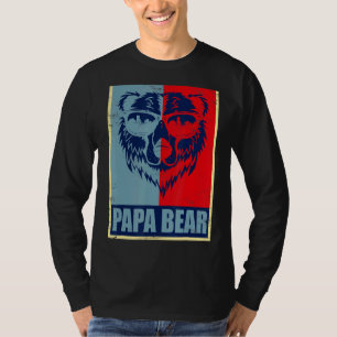 Papa Bear Retro Cool Sunglasses Father's Day T-Shirt