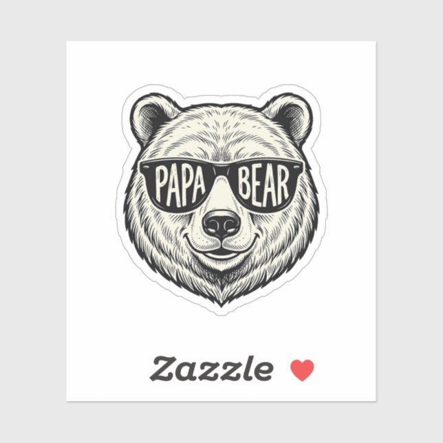 Papa Bear Sunglasses Bear Head Vector Design_1 (Sheet)