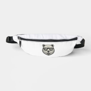 Papa Bear Sunglasses Bear Head Vector Design_1 Bum Bags