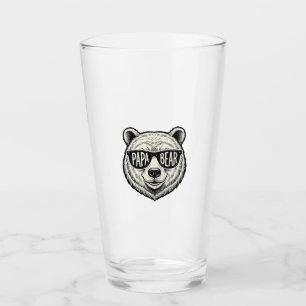 Papa Bear Sunglasses Bear Head Vector Design_1 Glass
