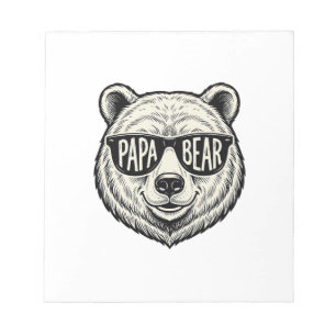 Papa Bear Sunglasses Bear Head Vector Design_1 Notepad