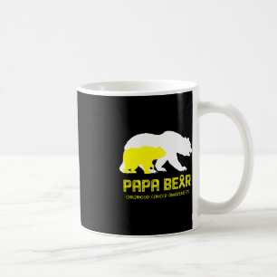 Papa Bear Support Childhood Cancer Awareness Coffee Mug