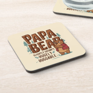 Papa Bear Vibes – Slightly Grumpy, Hugely Huggable Coaster