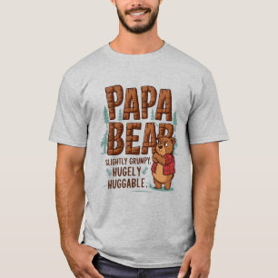 Papa Bear Vibes – Slightly Grumpy, Hugely Huggable T-Shirt