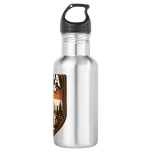 Papa Bear Vintage Engraving Bear Shirt Design_1 532 Ml Water Bottle