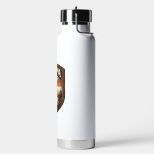 Papa Bear Vintage Engraving Bear Shirt Design_1 Water Bottle