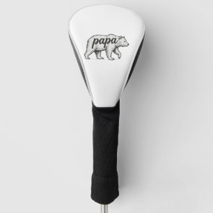 Papa Bear Vintage Engraving Vector Design_1 Golf Head Cover