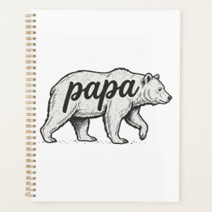 Papa Bear Vintage Engraving Vector Design_1 Planner