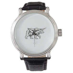 Papa Bear Vintage Engraving Vector Design_1 Watch